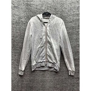 Kings Of Cole Cotton-Blend Full-Zip Hoodie Distressed Gray Womens Size XS